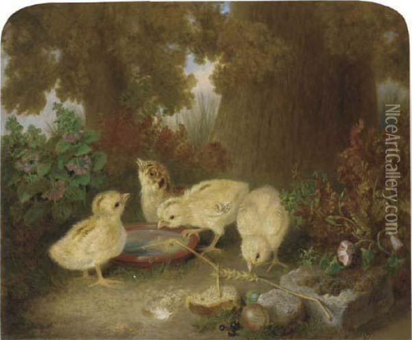 The Orphan Family Oil Painting - Edward Henry Holder