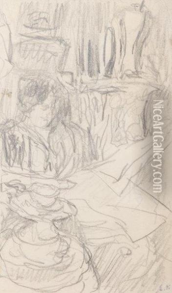 Femme Dans Un Interieur Oil Painting - Jean-Edouard Vuillard