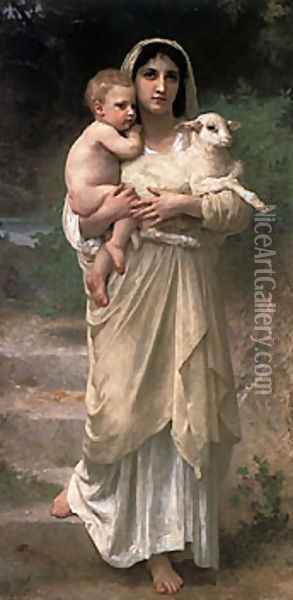 Le Jeune Bergere 1897 Oil Painting - William-Adolphe Bouguereau