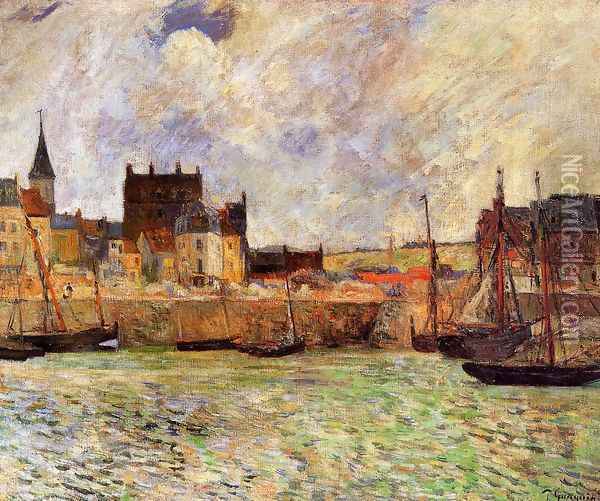 The Port Dieppe Oil Painting - Paul Gauguin
