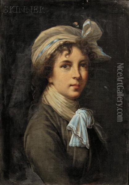Self Portrait By Elisabeth Louise Le Brun Oil Painting - Charles Bianchini