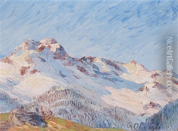 Hochgebirge Oil Painting - Rodolfo Olgiati