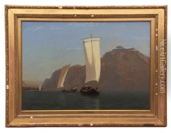 Lago Di Ledro Oil Painting - Frederick Lee Bridell
