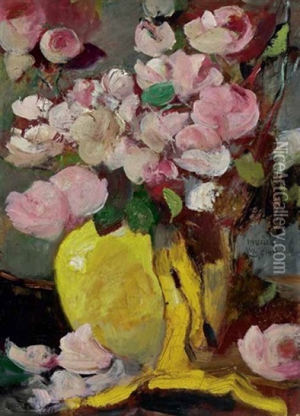 Blumenstillleben Oil Painting - Anton Mueller-Wischin