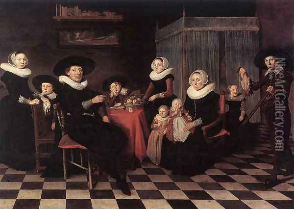 Family Portrait 1635 Oil Painting - Anthonie Palamedesz