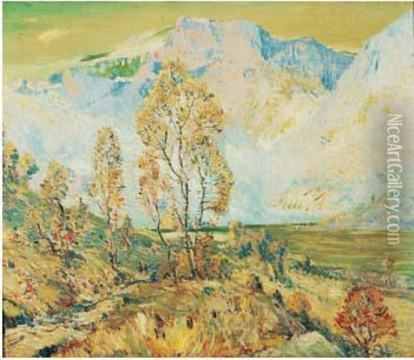 Paysage De Montagne Oil Painting - William Henry, Singer Jnr.