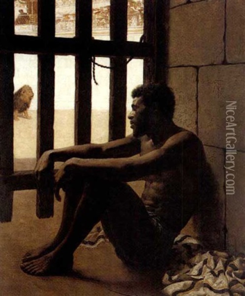 A Christian Slave Oil Painting - Edmund Blair Leighton