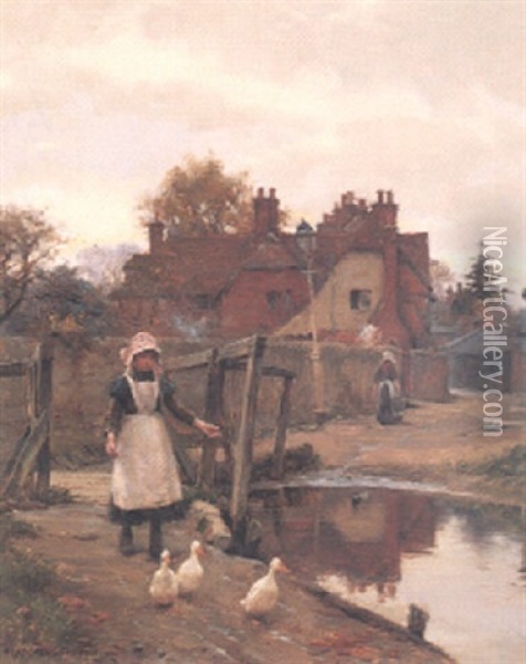 The Truants Oil Painting - Blandford Fletcher