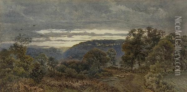 Evening, Whitley, Near Godalming, Surrey Oil Painting - William Paton Burton