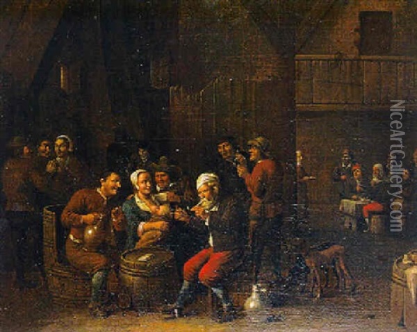 Scene De Cabaret Oil Painting - Quiringh Gerritsz van Brekelenkam