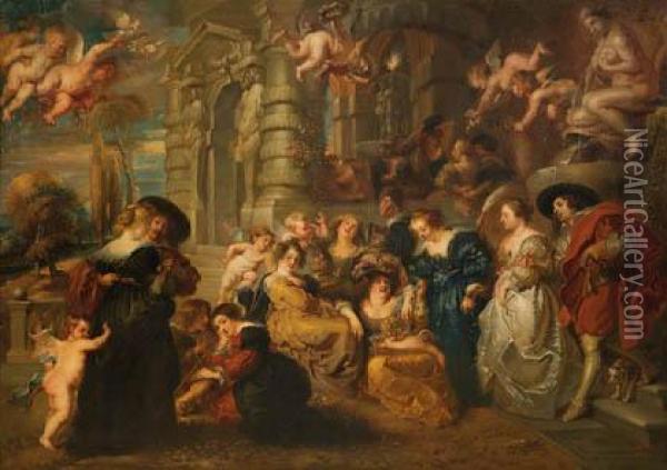 El Jardin Del Amor Oil Painting - Peter Paul Rubens