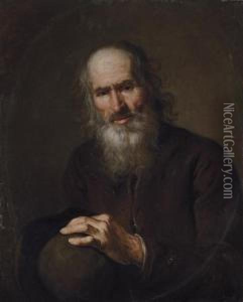 A Bearded Man, Half-length Oil Painting - Hendrick Bloemaert