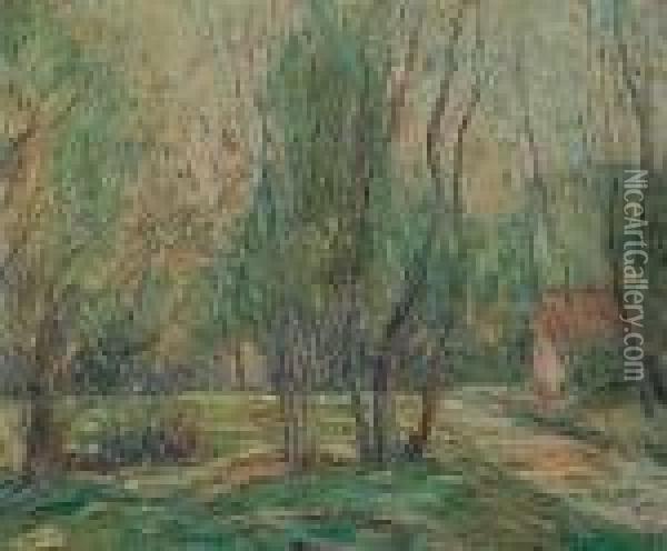 Young Trees Oil Painting - Ernest Lawson
