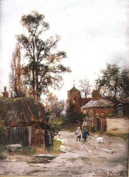 Going to the Village Oil Painting - Henry John Yeend King