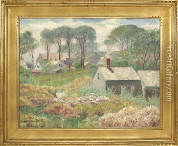 Cape Cod Houses Oil Painting - Harold C. Dunbar