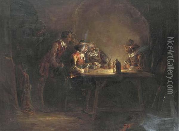 The Card Players Oil Painting - Rembrandt Van Rijn