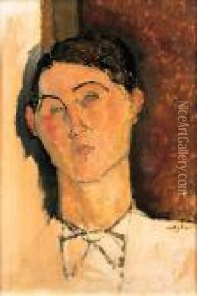 Tte De Jeune Homme Oil Painting - Amedeo Modigliani