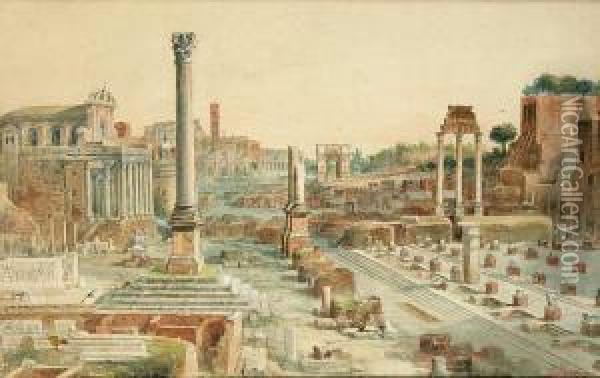 Forum Romanum Oil Painting - John Martin