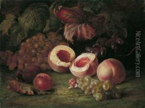 Fruchtestilleben. Oil Painting - Clara Lobedan
