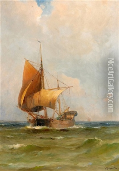 God Vind Oil Painting - Ludvig Otto Richarde