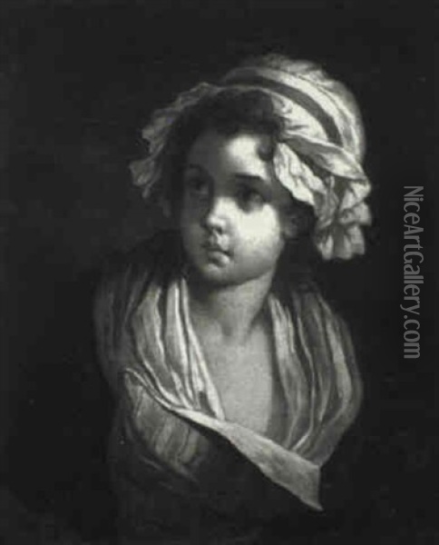 Portrait Of A Young Girl Oil Painting - Nicolas Bernard Lepicie