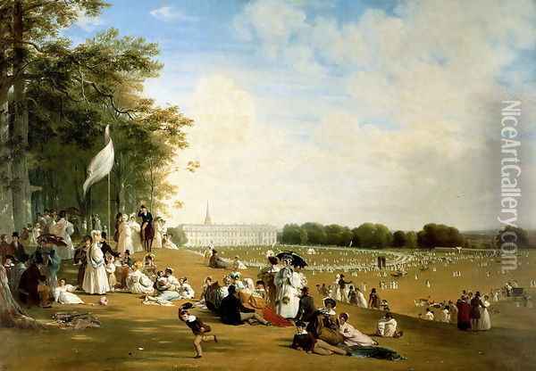 Fete in Petworth House, 19th June 1835 Oil Painting - William Frederick Witherington