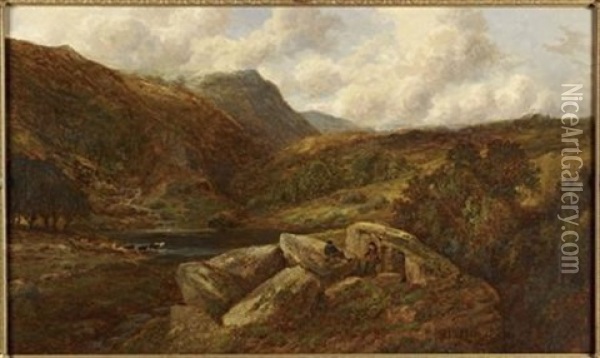 In The Trossachs Oil Painting - Edmund John Niemann