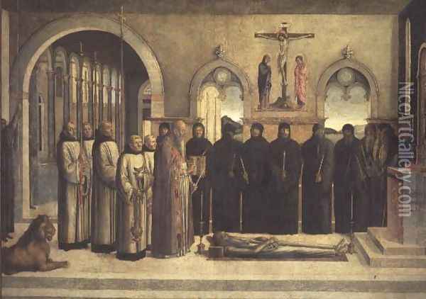 The Funeral of St. Jerome Oil Painting - Lazzaro Bastiani