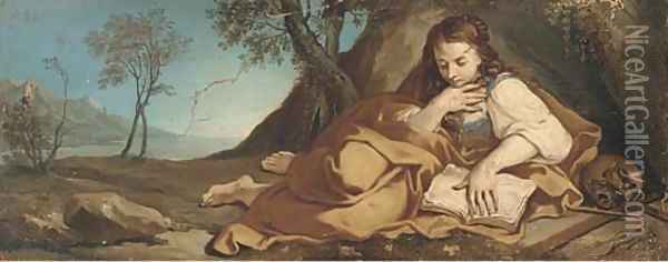 The Penitent Magdalen 2 Oil Painting - Francesco Trevisani
