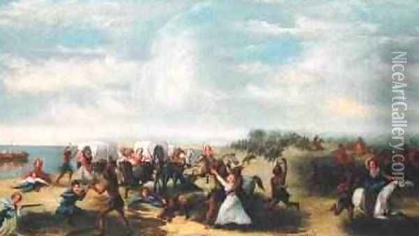 The Fort Dearborn Massacre on the 15th August, 1812 Oil Painting - Samuel Page