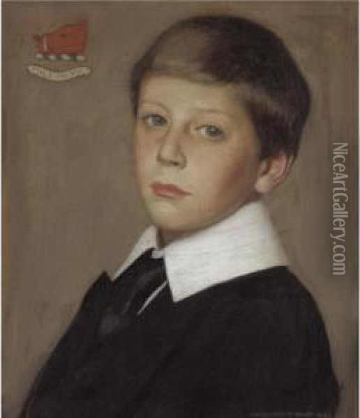 Portrait Of An Eton Boy Oil Painting - Harrington Mann