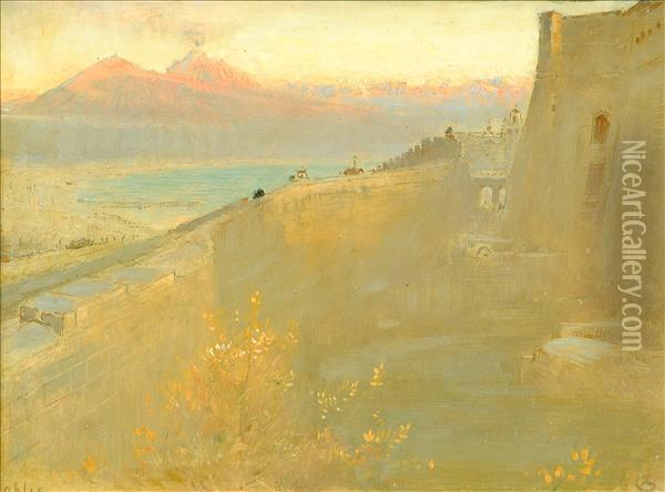 Naples Oil Painting - Albert Goodwin