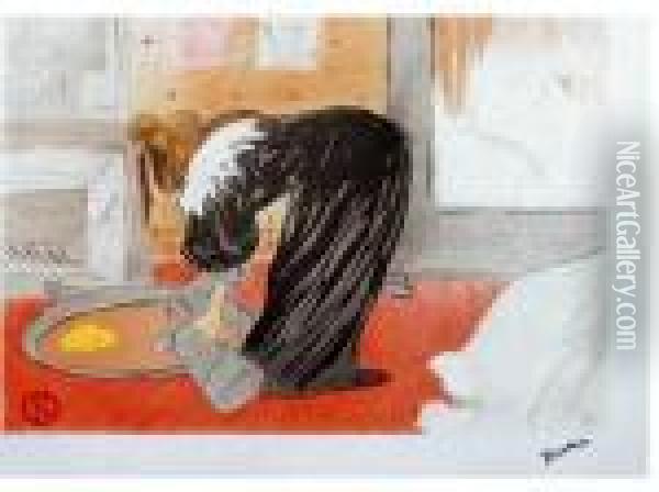 Henri La Toilette Oil Painting - Henri De Toulouse-Lautrec