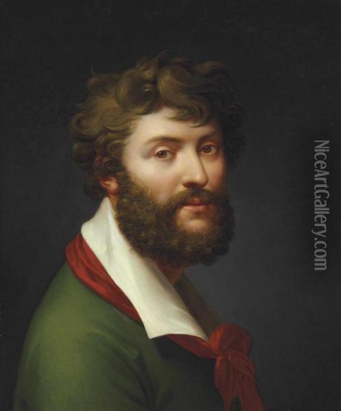 Self Portrait Oil Painting - Jean-Baptiste Regnault