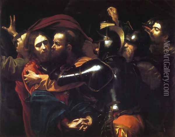 Taking of Christ c. 1598 Oil Painting - Caravaggio