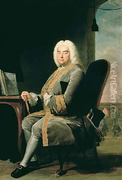 George Frederick Handel 1685-1759 2 Oil Painting - Thomas Hudson