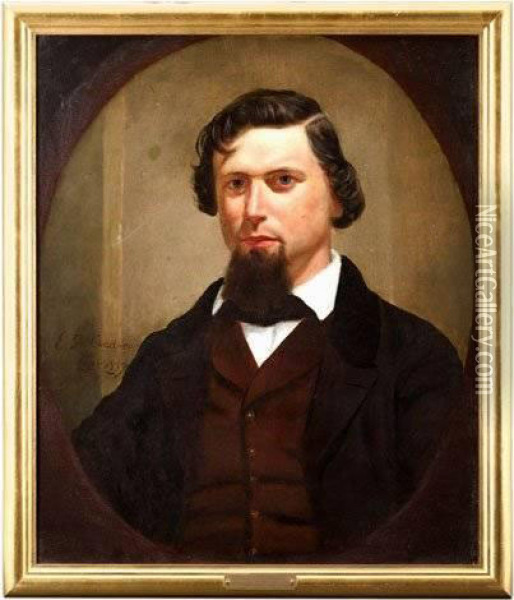 Portrait Of A Gentleman Oil Painting - Eliphalet Frazer Andrews