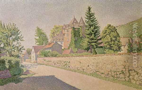 Chateau de Comblat, c.1887 Oil Painting - Paul Signac