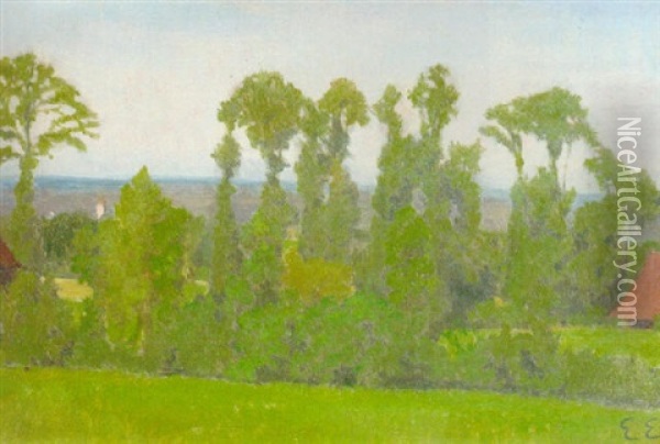 Wiesengrund Oil Painting - Ernst (Deodat Paul-Ferdinand) Ewald