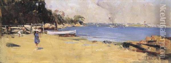 Sirius Cove, New South Wales Oil Painting - Arthur Ernest Streeton