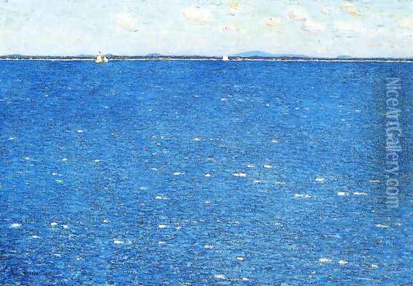 West Wind, Appledore Oil Painting - Childe Hassam