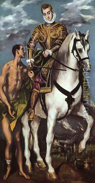 St. Martin and the Beggar Oil Painting - El Greco (Domenikos Theotokopoulos)