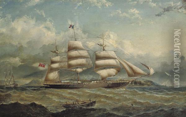 The Outward-bound Emigrant Ship William Davie Oil Painting - George Alexander Napier