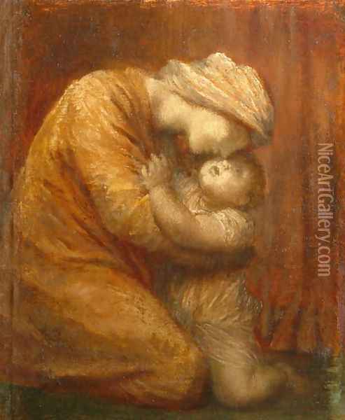 Mother and Child, c.1903 Oil Painting - George Frederick Watts
