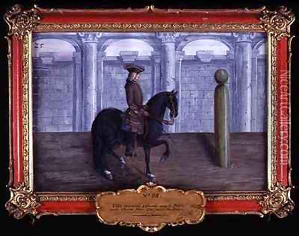 No 25 A black horse with three white fetlocks Oil Painting - Baron Reis d' Eisenberg