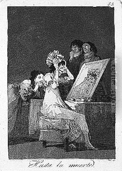 Hasta la muerte Oil Painting - Francisco De Goya y Lucientes