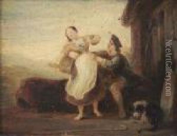 The Gentle Shepherd Oil Painting - Sir William Allan
