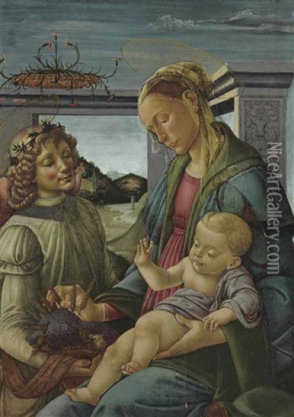 The Madonna Of The Eucharist Oil Painting - Sandro Botticelli