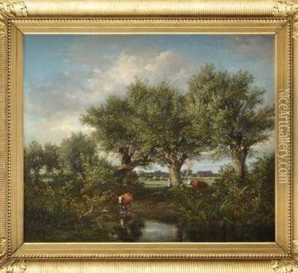 Le Repos Du Troupeau Oil Painting - Jules Andre