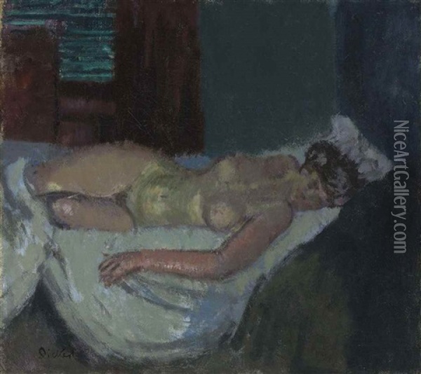Mornington Crescent Nude Oil Painting - Walter Sickert
